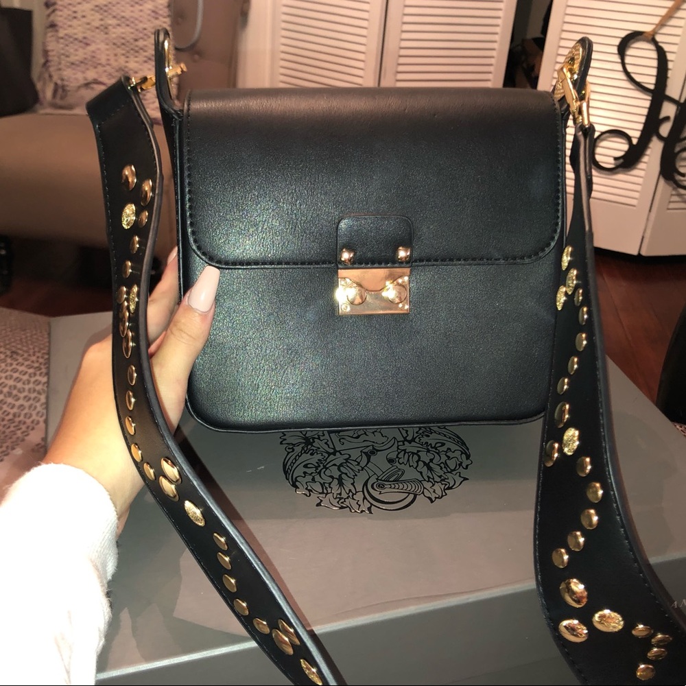 Black and Gold Crossbody Bag